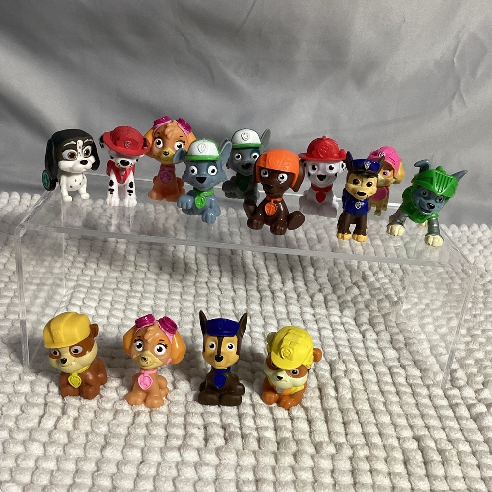 Paw Patrol Lot of 14 Mini 2” Figures: Chase, Skye, Rex, Rubble & More - Picture 2 of 12